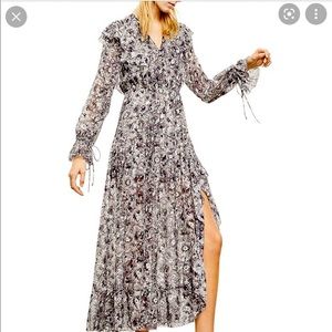 floral / metallic Kooples maxi dress
